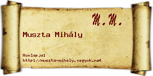 Muszta Mihály névjegykártya