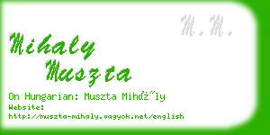 mihaly muszta business card